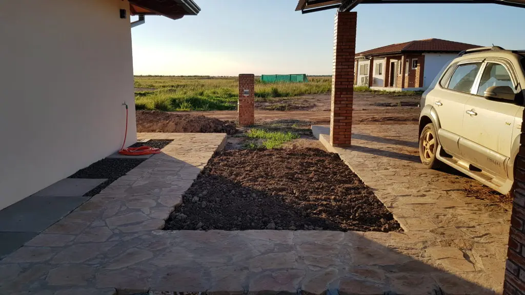 Our way to the carport