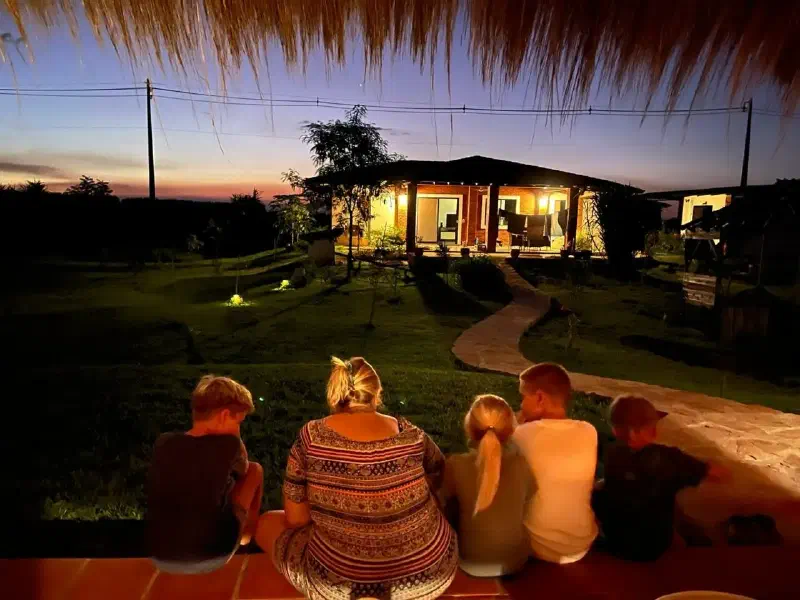 Quincho overlooking our house